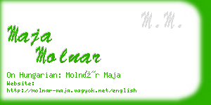 maja molnar business card